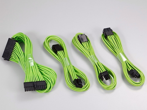 Kit Cables Atx Phanteks Atx 24 Pci-e 6+2 Eps Peines Verde