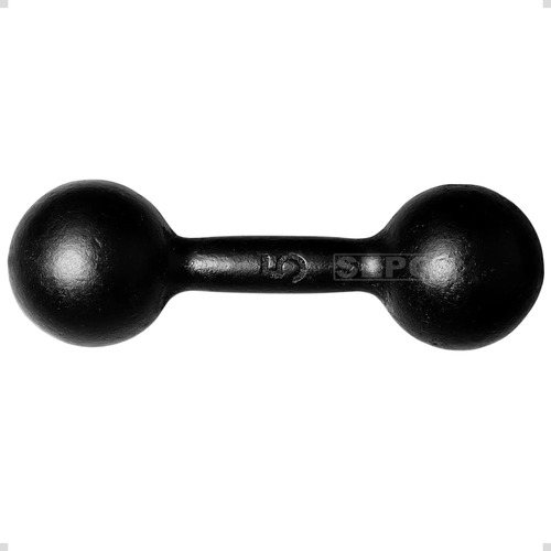 Halter 5 Kg Un Ferro Preto Musculação Treino Academia Peso