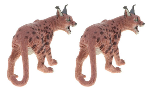 2pieces Leptailurus Serval Modelo Para Niños Juguetes