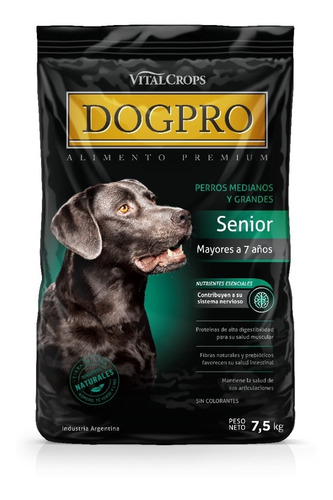 Imagen 1 de 5 de Alimento Balanceado Premium Dogpro Senior 7,5 Kg
