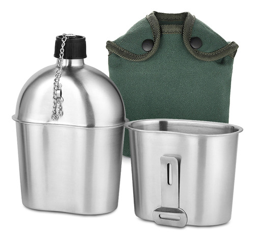 Taza Exterior Para Set, 600 Ml Con Tapa, Bolsa De Acero Inox