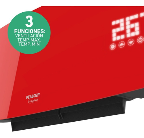 Imagen 8 de 10 de Calefactor Split Peabody Pe-cvu20 C/remoto Digital Touch