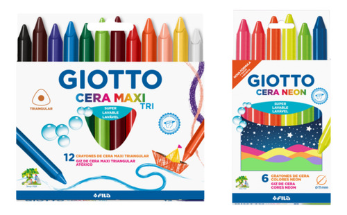 Giz De Cera Triangular + Neon Giotto