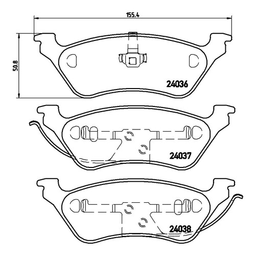 Balatas Traseras / Dodge Grand Caravan C/v 2005 Semimetálica