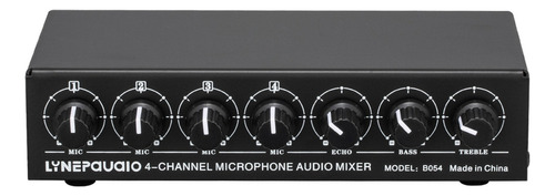 Micrófono Mixer Reverb Soporte 4 Canales Salida Micrófono