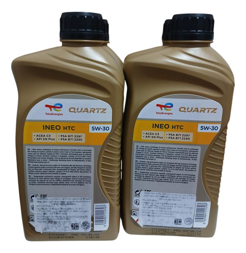 Aceite 5w30 Total Quartz Ineo, 4 Pzas.