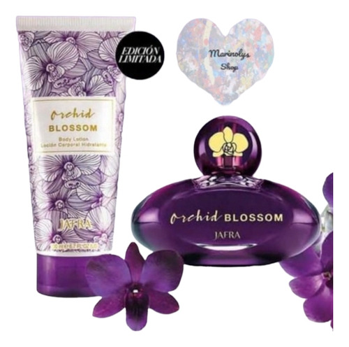 Set Perfume Orchid Blossom & Body Lotion By Jafra Para Dama