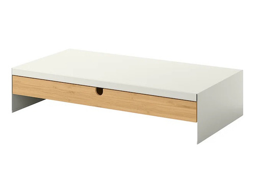 Base De Monitor Con Cajón, Blanco