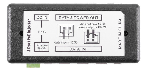 2 Inyectores Poe De 4 Puertos, Adaptador De Alimentación Poe