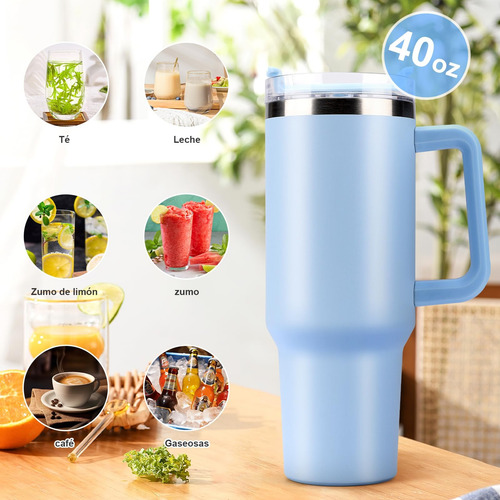 Termo Acero Inoxidable 40oz Vaso Térmico Mantiene Frio Violeta