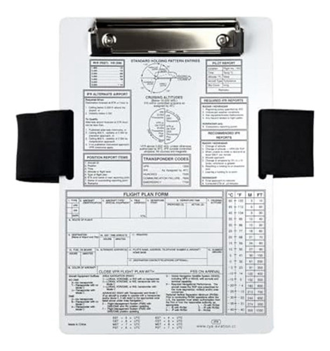 Portapapeles Ifr Pilot, Rodillera De Aluminio Mejorada, Meta