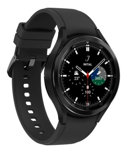 Imagen 2 de 5 de Samsung Galaxy Watch4 Classic (Bluetooth) 1.4" caja 46mm de acero inoxidable black, malla black de fluoroelastómero y bisel black de acero inoxidable SM-R890