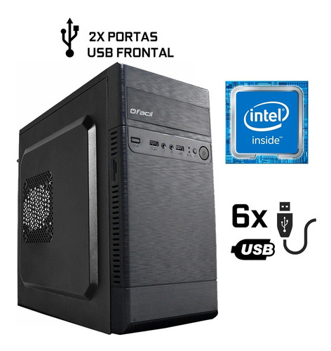 Computador Fácil Intel Core I3 4gb Ddr3 Hd 500gb