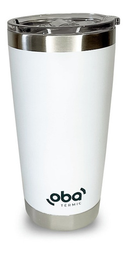 Imagem 3 de 10 de Copo Térmico Aço Inox 591ml Chá Água Com Tampa Oba Termic