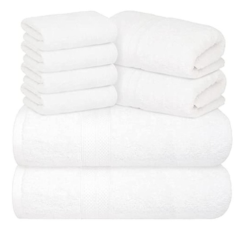 Avalon Towels Juego De Toallas De Lujo De 8 Piezas, 2 Toalla