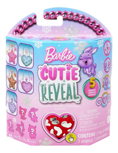 Barbie Cutie Reveal Pet Mascotas Rojo + 5 Sorpresas Mattel