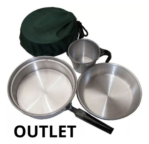 Marmita Brogas 1 Persona Mochilero Camping Set De Cocina 5p