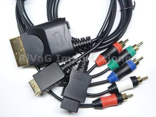 Cable Video Componentes Xbox 360 + Ps2 / Ps3 + Wii / Wii U