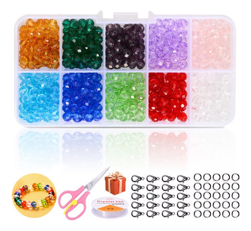 Kit Cuentas Vidrio Cristal Mostacillas Pulseras Collar Diy