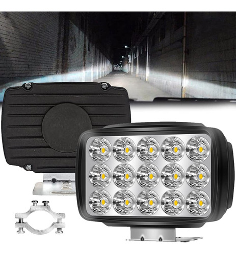 15 Led 2 Foco Auxiliar Motocicleta Alto Brillo Impermeabl