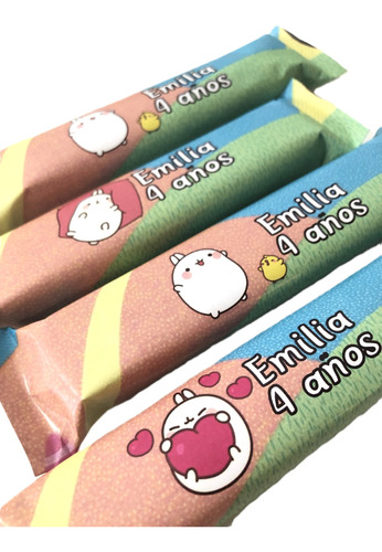  Golosinas Personalizadas X 10 Molang Candy Bar 