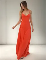 Comprar Vestido Largo Necochea Seda Regulable Fiesta Boda