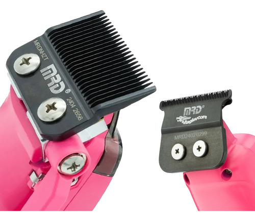 Set Clipper + Trimmer Mrdpro Barber Smartbrain Rosa 3c