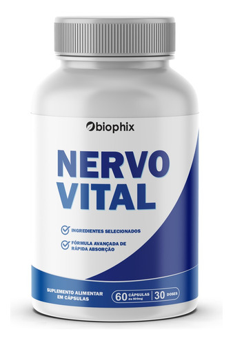 Nervo Vital Original 60 Cápsulas - Fórmula Natural