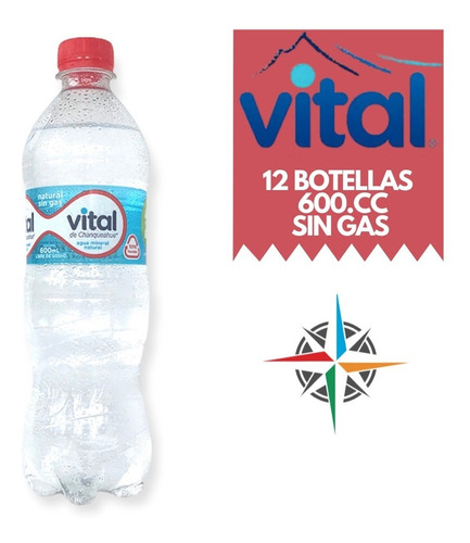 Agua Vital Sin Gas Pack De 12 Unidades 600ml