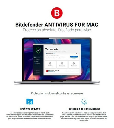 Esd Bitdefender Compatible Con Mac 3 Usuarios, 2 Años