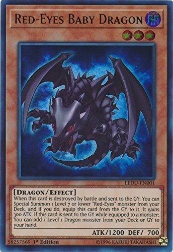 Red-eyes Baby Dragon - Ledu-en001 - Ultra Rare - 1ª Edición