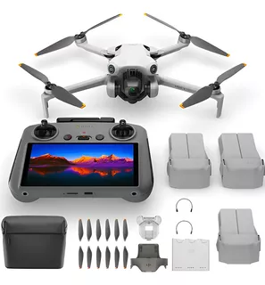 Drone Dji Mini 4 Pro Rc 2 Tela Combo Plus 3 Baterias 45 Min Cor Cinza