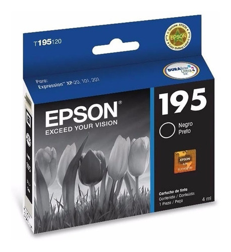 Cartucho Epson T195 Negro Para Xp-201/101/211 4ml T19512 /vc