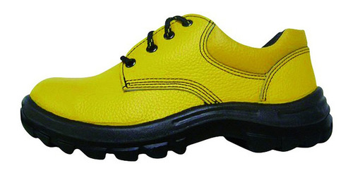 Zapato De Cuero Amarillo Punta Plastica Worksafe