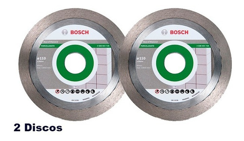 2 Discos Diamantado Bosch 110mm Para Porcelanato Maquifer