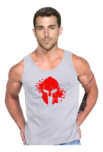 Polera Espartano Warrior Musculosa   Tank Gym Pesas Crossfit