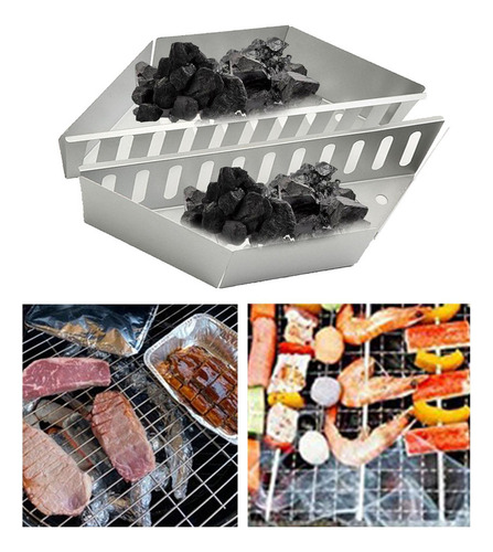Asd 2 Piezas De Cestas For Barbacoa, Soportes For Briquetas,