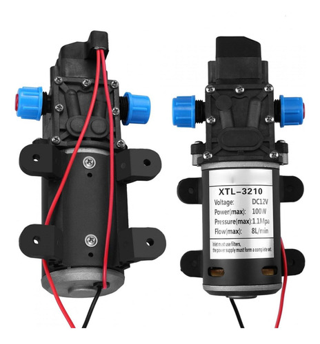 12v Dc 100w 8l/min 160psi Diafragma De Alta Presión Auto