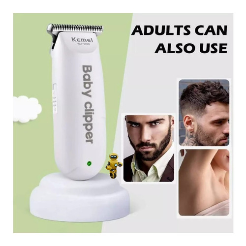 Imagem 2 de 8 de Mini Maquina Cortar Cabelo Bebe Aparar Barba E Pelos Adulto