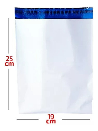 200 Envelope Envios Resistente Branco Lacre Inviolavel 25x19