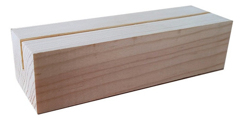 Kit De 3 Bases De Madera Para Vidrio Ranura De 3 Mm Pino