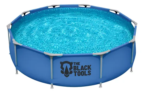 Piscina Redonda Estrutural Plástico 6500 Litros 3.60m Azul Lisa