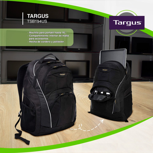 Mochila Para Laptop Targus Motor 16 Backpack Poliéster