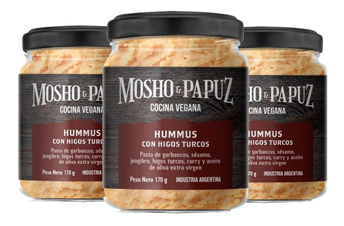 X3 Hummus Con Higos Turcos 170 Gr Mosho & Papuz Vegano