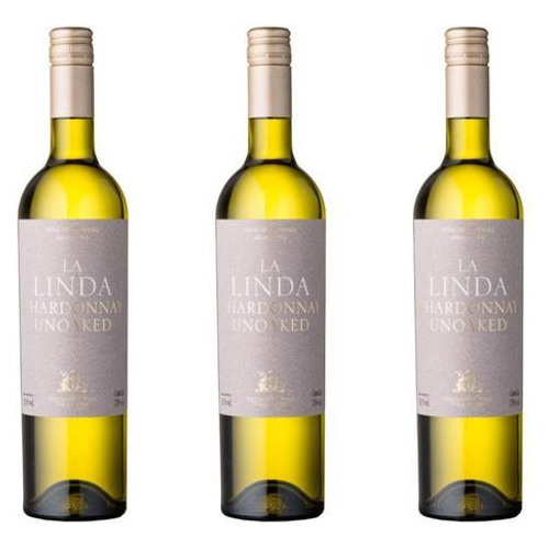 Vinho La Linda Chardonnay Kit Com 03 Unidades 750ml
