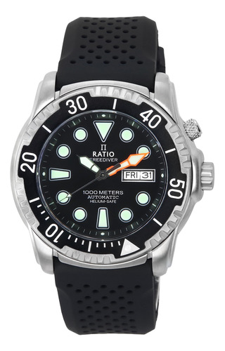 Reloj Buceador Automático Ratio Freediver Cristal Zafiro 100