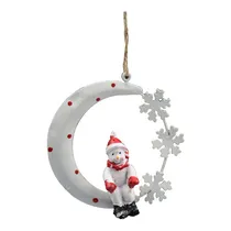 Comprar Adorno Navidad Luna Colgante Navideño 8cm X 8cm Diseños Deco