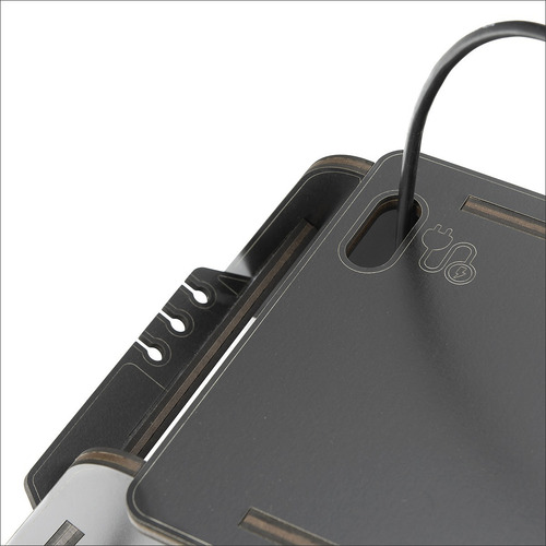 Imagen 6 de 9 de Soporte Base Eleva Monitor Pc-notebook Con Porta Celular