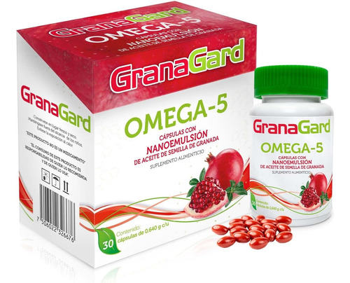 Omega 5 Nanoemulsion Aceite De Granada Granagard 30 Capsulas