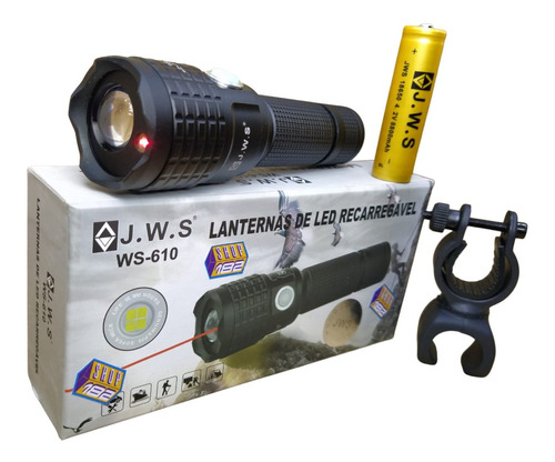 Lanterna Com Mira Laser + Suporte Para Armas Led P70 Jws-610